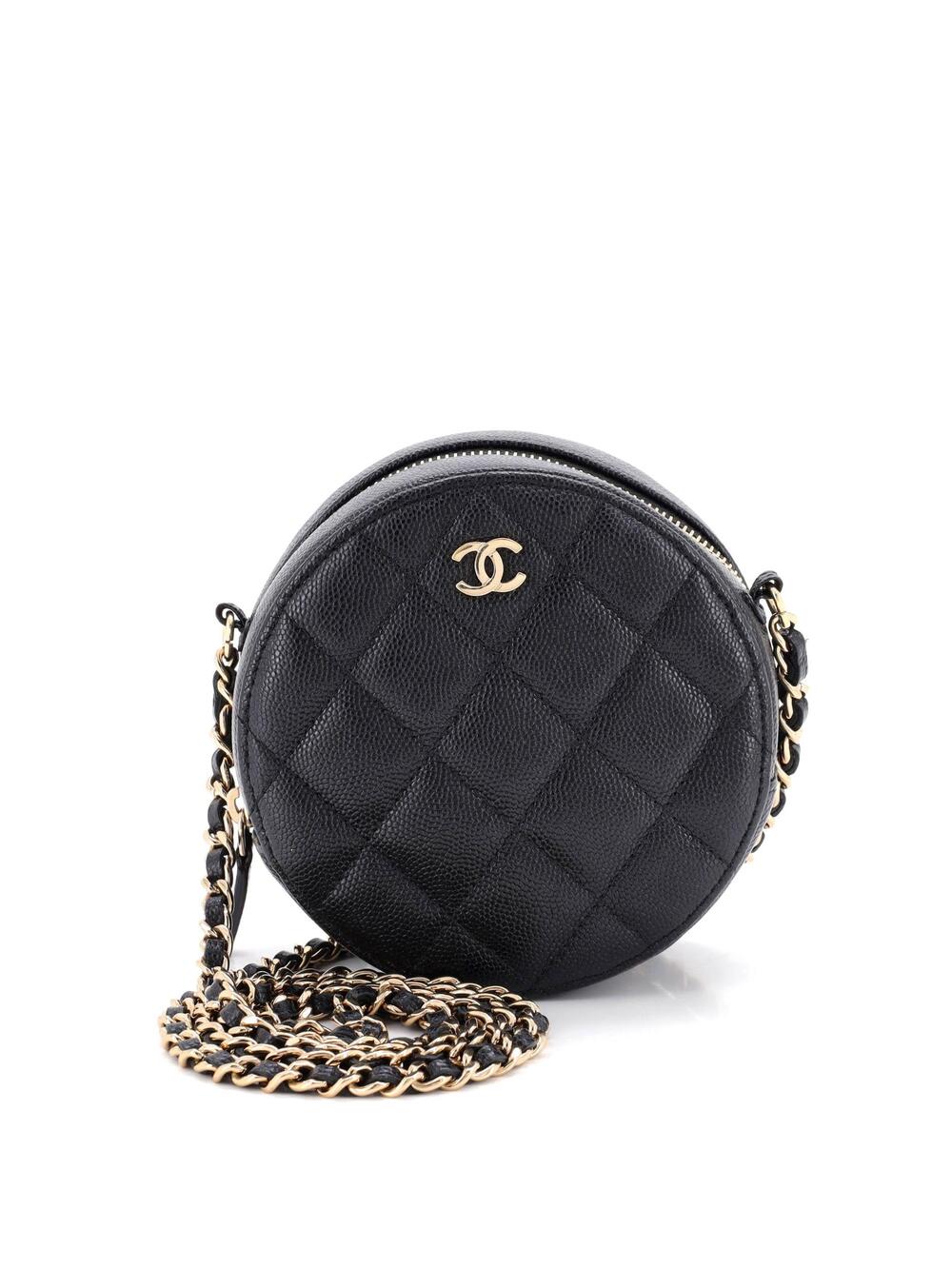 Chanel Round Clutch With Chain Quilted #357237C30B